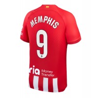 Camisa de time de futebol Atletico Madrid Memphis Depay #9 Replicas 1º Equipamento 2023-24 Manga Curta